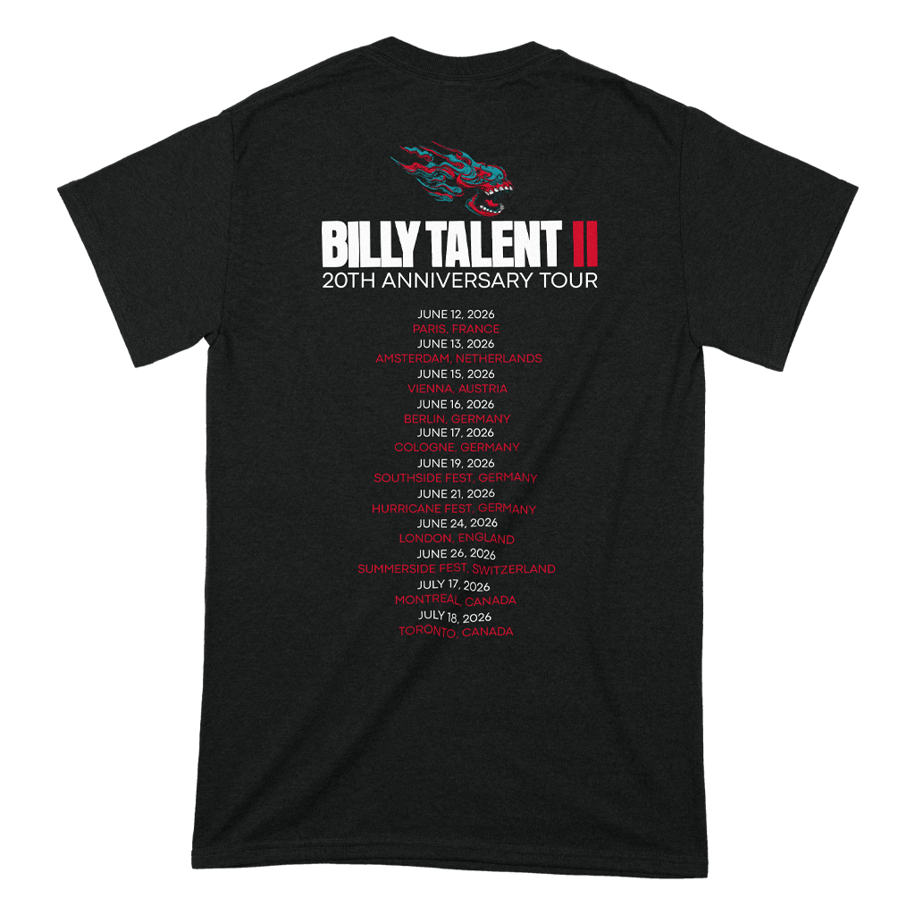 Billy Talent II 20th Anniversary Tour T-Shirt