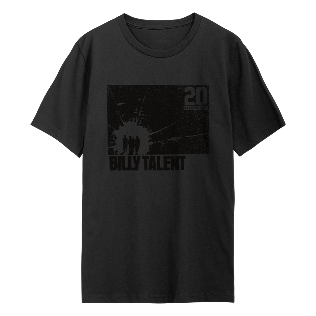 Billy Talent I 20th Anniversary Black on Black T Shirt