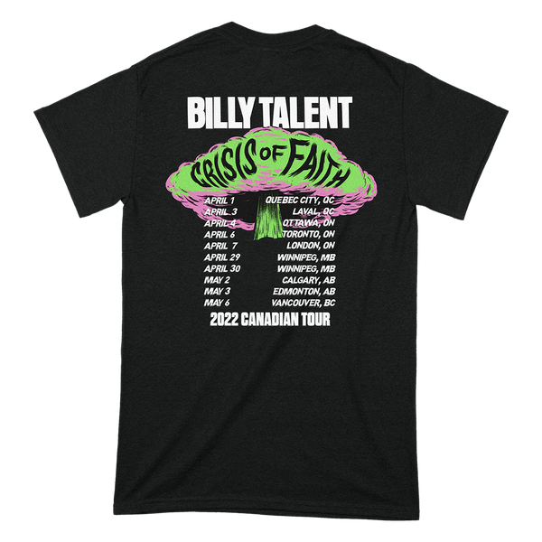Billy Talent Crisis of Faith 2022 Canadian Tour Black T-Shirt