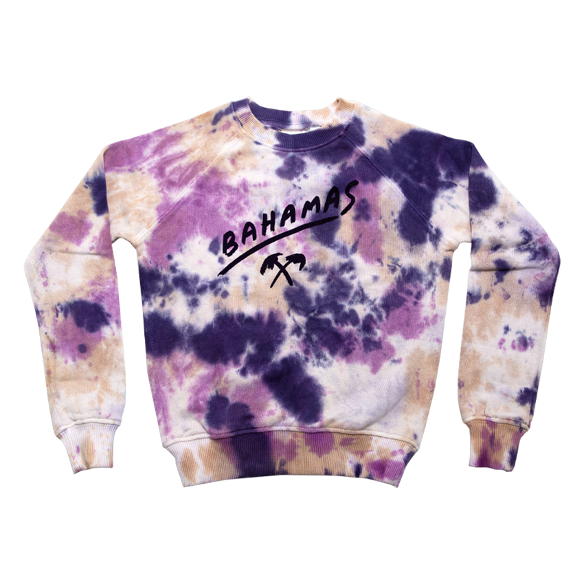 Bahamas x Jungmaven Tahoe Youth Tie Dye Raglan Crewneck Sweatshirt